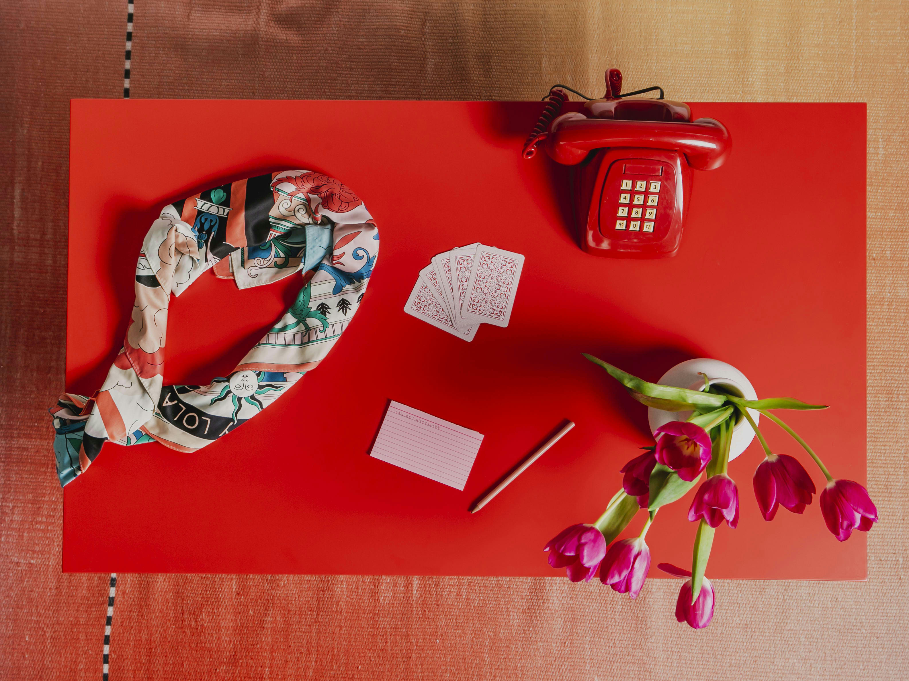 BLOCKIE-CHARLA - Table basse 100x50cm plateau résistant MDF 3cm, rouge Flamme 100x60cm