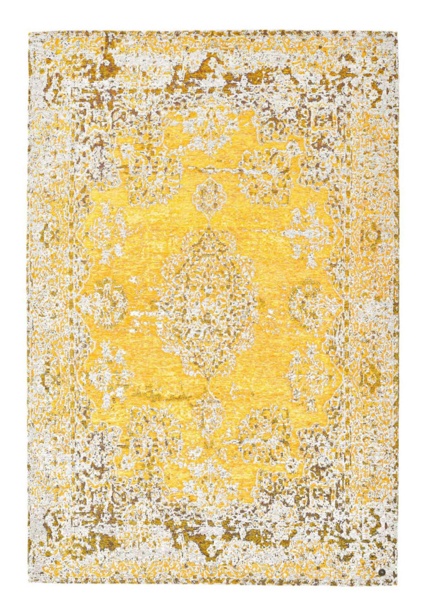 FUNKY ORIENT - Tapis d'orient vintage tissé plat Or 115x180 cm