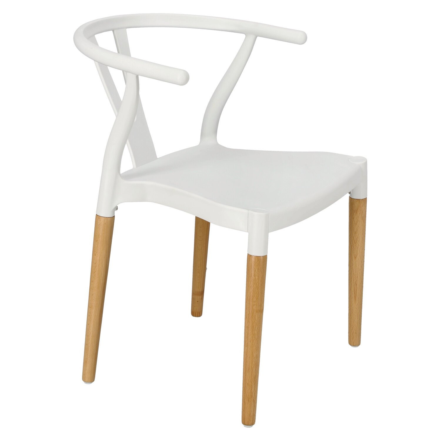 KRZESŁO Z TWORZYWA I DREWNA Wicker PP Simplet ins. WISHBONE