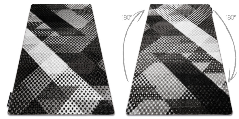 Dywan INTERO BALANCE 3D Kropki szary 280x370 cm
