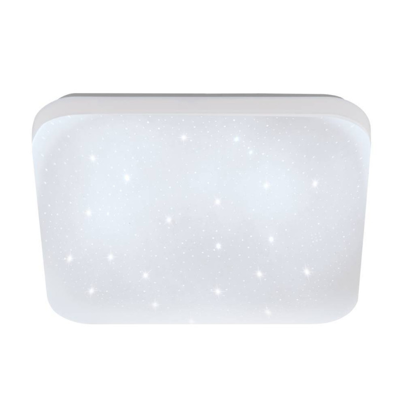 Plafonnier LED Frania blanc cristallin 22 x 22 cm 7,4 W EGLO