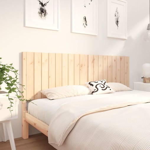 NNEVL Bed Headboard 185.5x4x100 cm Solid Wood Pine