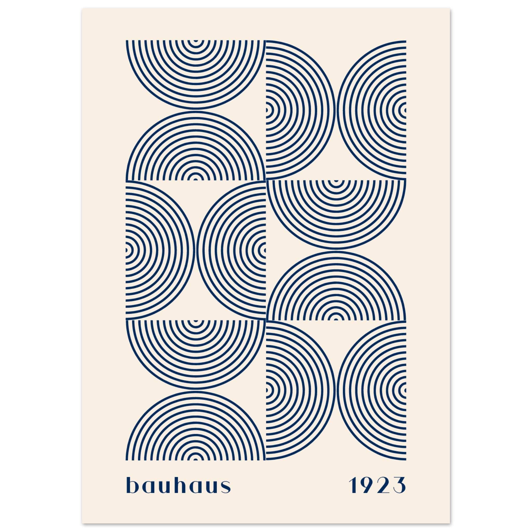 Artfulprints Poster Bauhaus - Twisted arches 1923  - 50x70 cm - Blauw