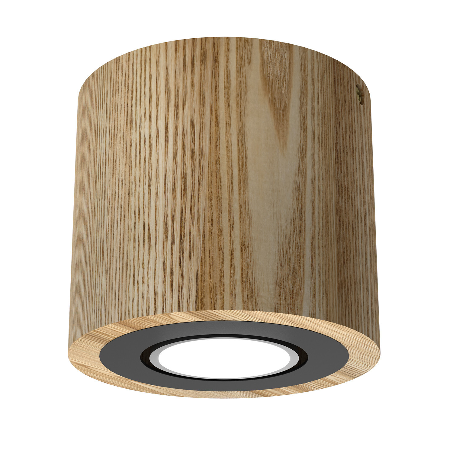 Spot okrągły jasne drewno-czarny Downlight wood 1xGU10x8W IP20 Luminex
