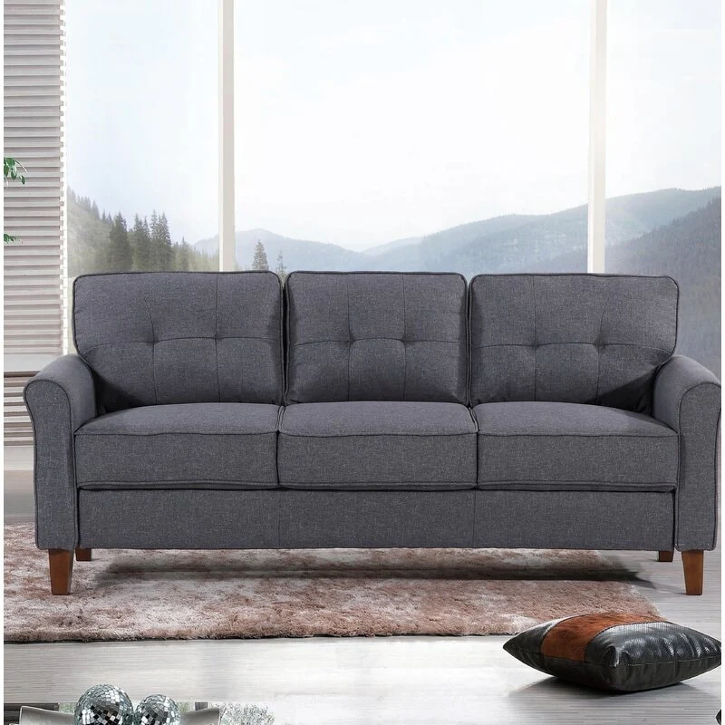 Kouchouk 78.7'' Linen Flared Arm Sofa