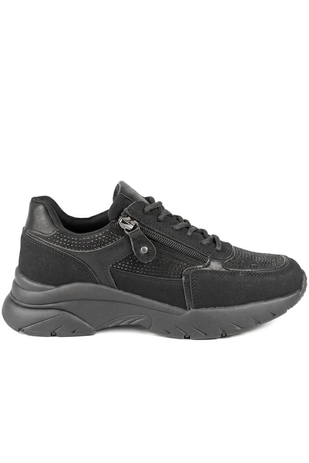 Pavers Casual Cushioned Zip & Lace Trainers