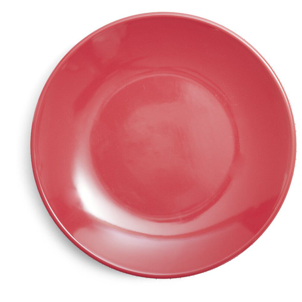 Assiette à dessert ronde Madrid faïence rouge Ø20cm