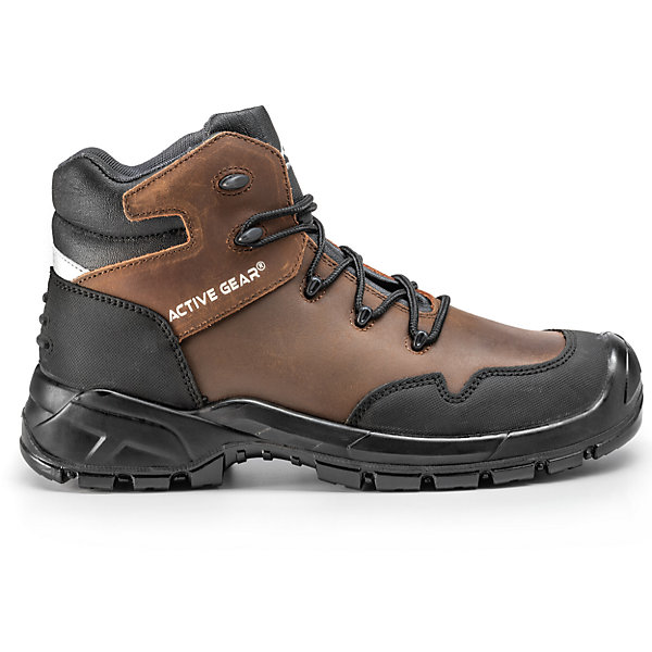 Chaussures de sécurité montantes mixtes sans métal ACTIVE GEAR A-FORCE High S3 SRC Marron 43
