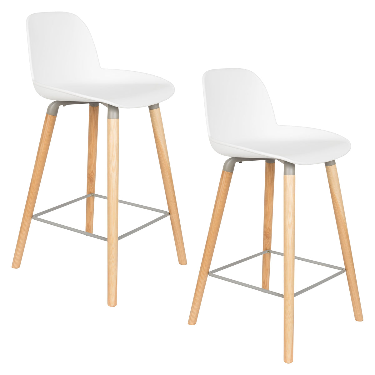 Zuiver Albert Kuip Barkrukken rugleuning 65 cm Wit - Set van 2