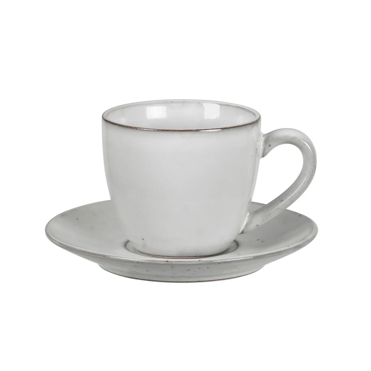 Broste Copenhagen - Nordic Sand Tasse mit Untertasse, 150 ml, sand