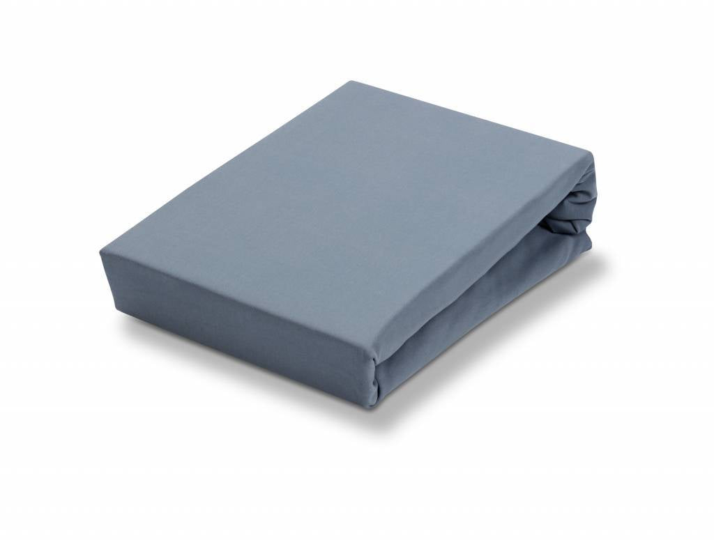 Jersey Soft Hoeslaken Dusty Blue   80-100 x 190-220 cm   Blauw