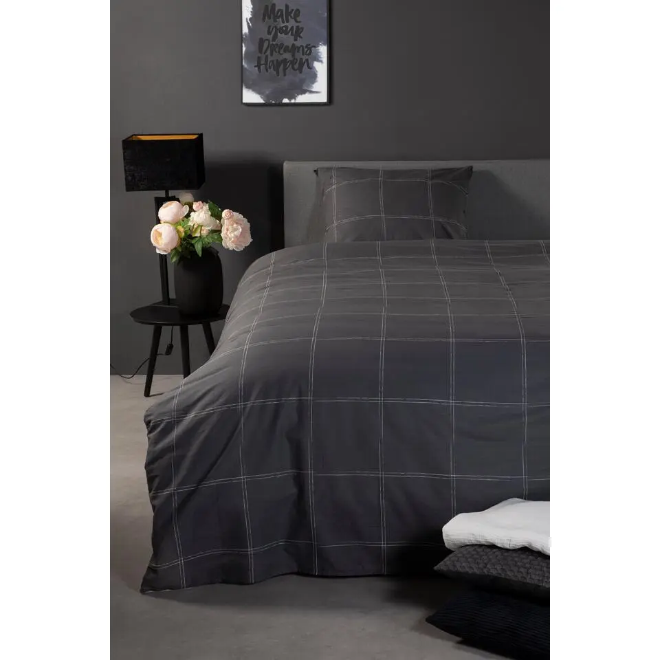 Ten Cate Katoenen Dekbedovertrek - 140x200/220 cm - Louis Antraciet