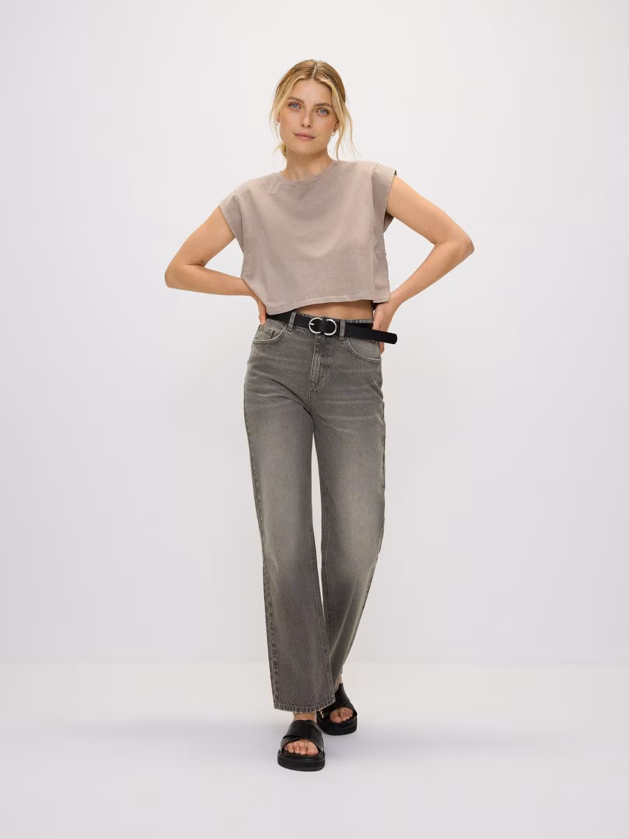 Kimono T-Shirt With Wash Effect