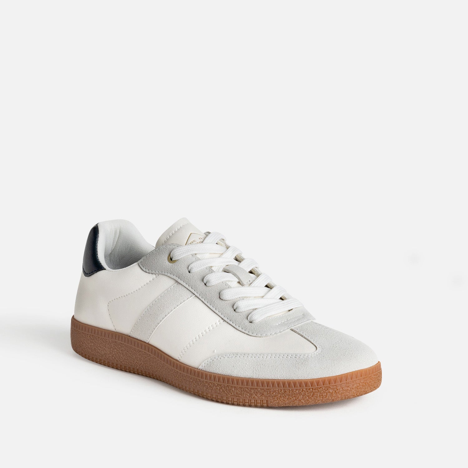 Tennis écrue et grise bi-matière