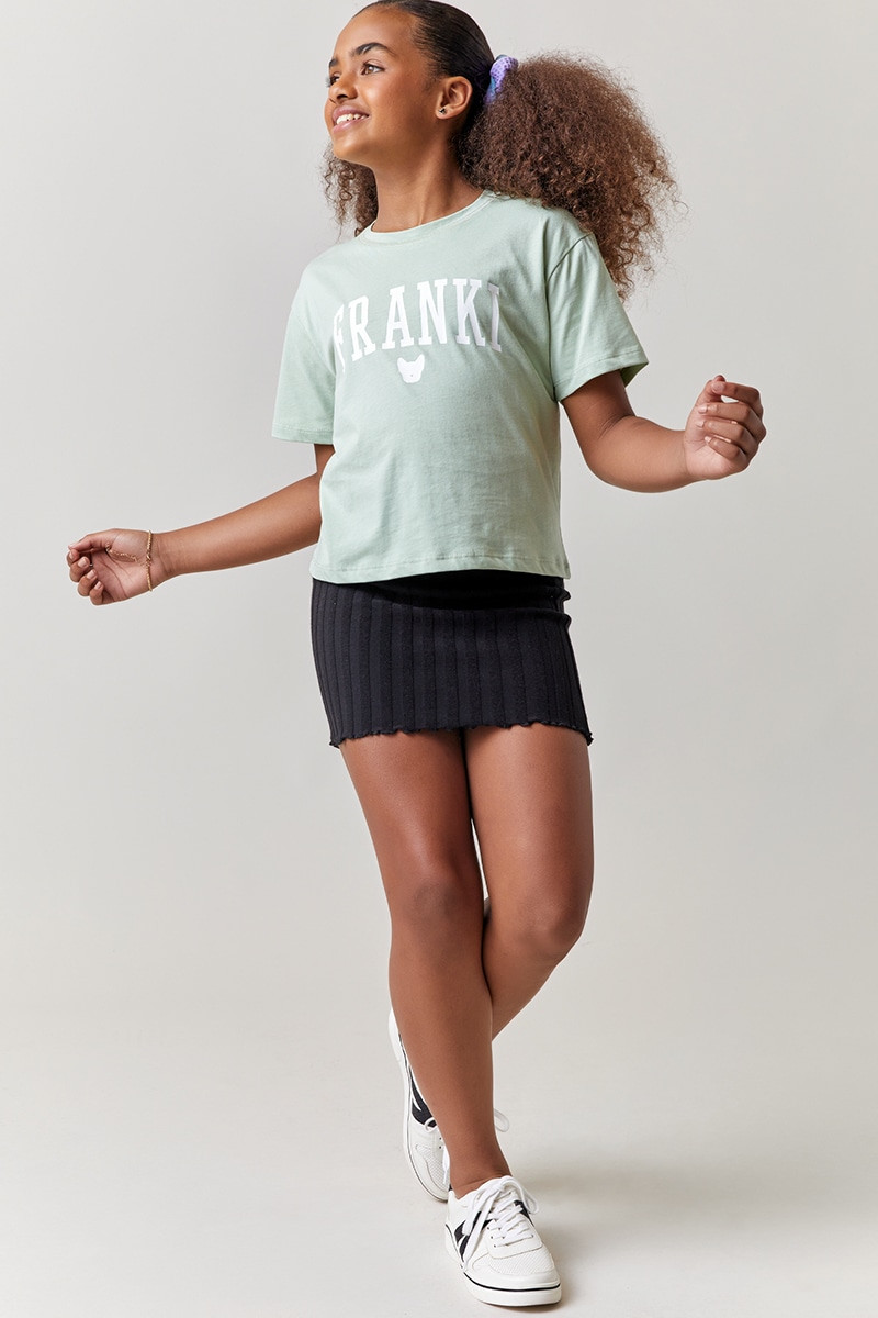 Hello Franki Short Sleeve Logo Tee for girls