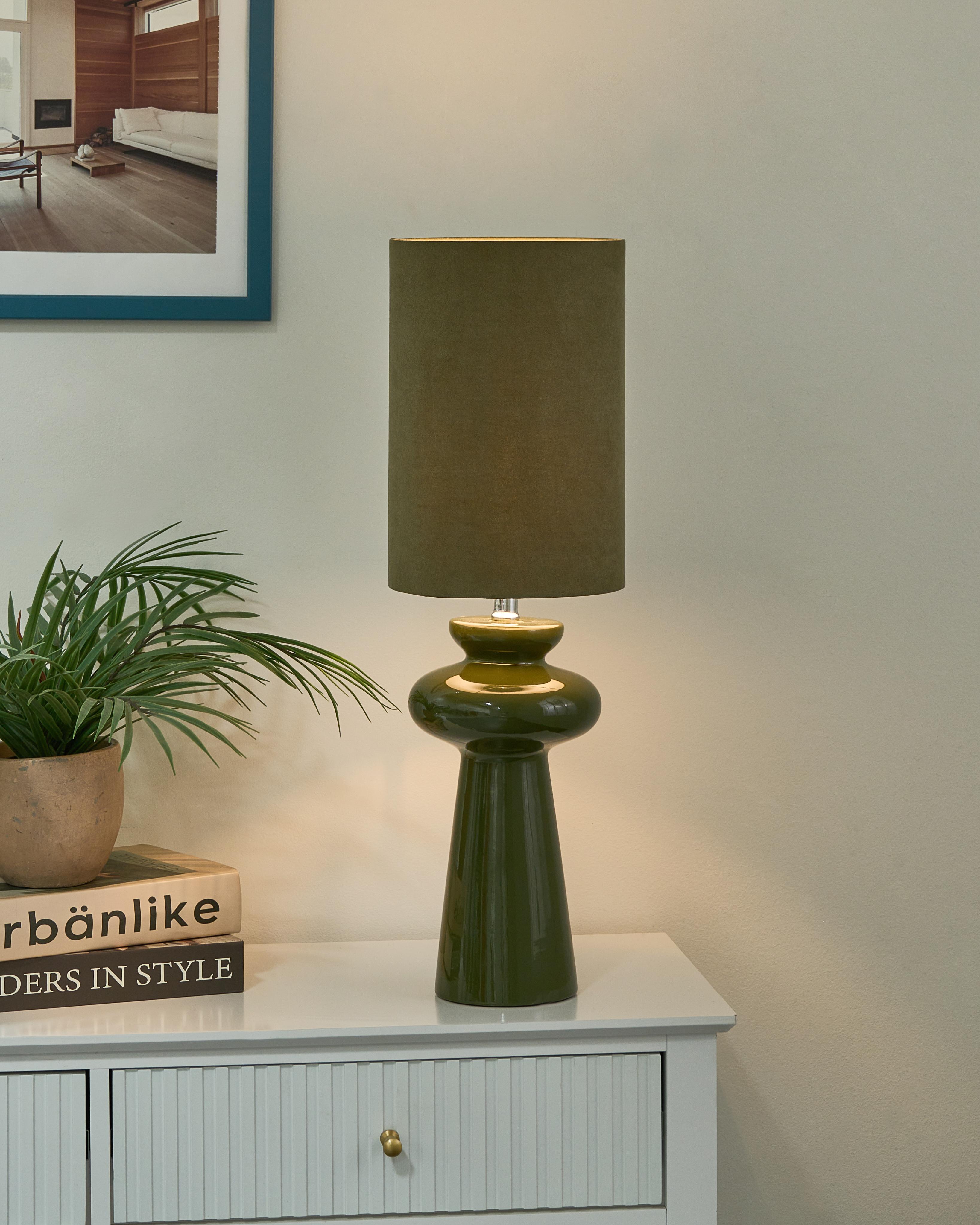 Table Lamp OTEROS Olive Green