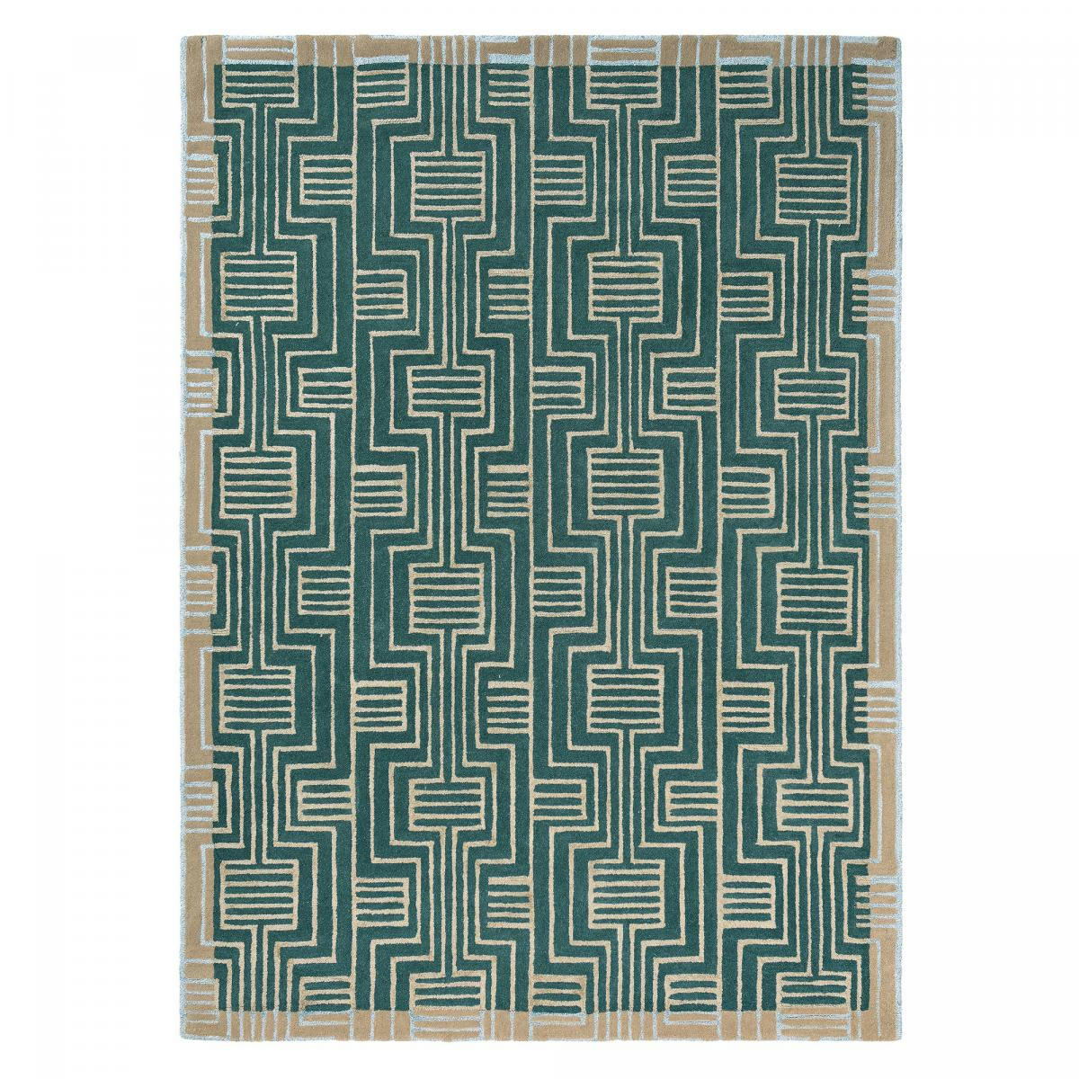 KINMO TB 1A2T - Tapis salon vert 250x350