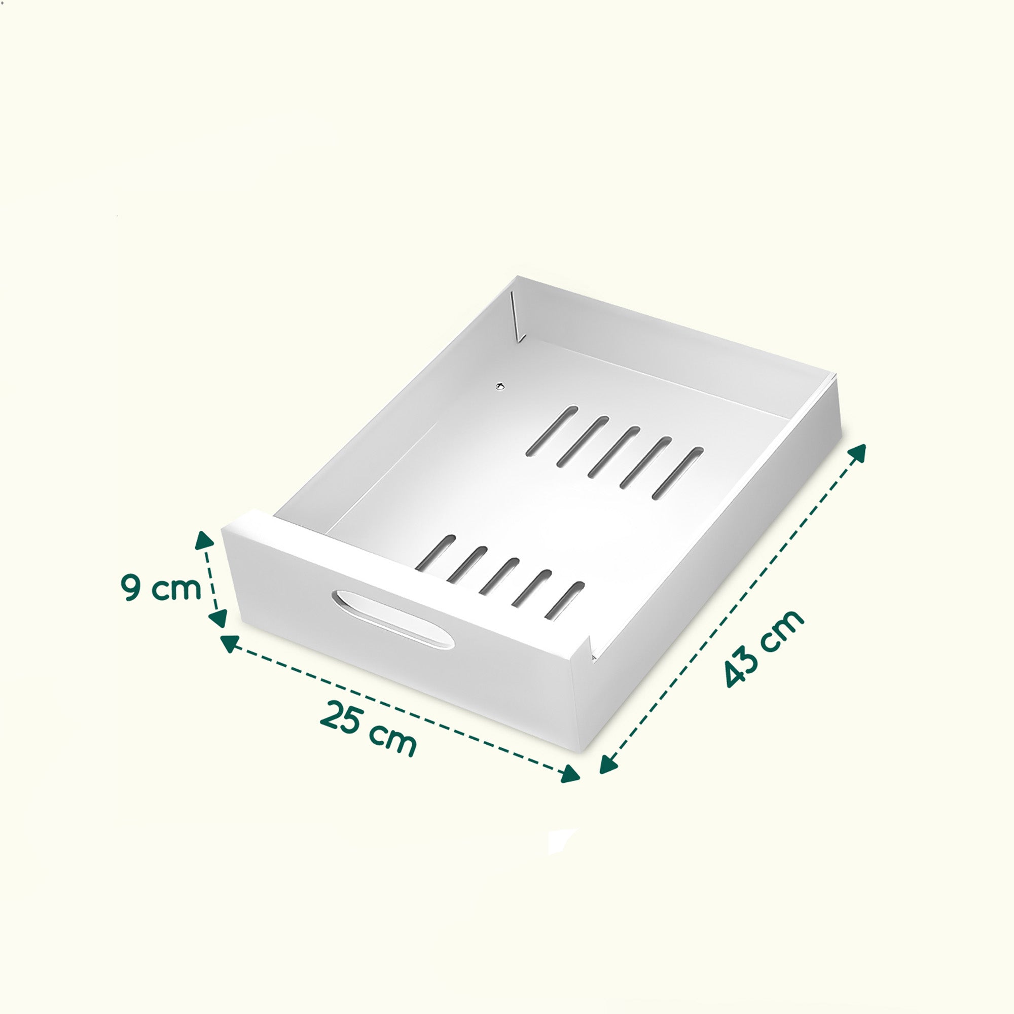 XIVADA Keukenkast organizer - Schuiflade - Aluminium - 25 cm - Wit