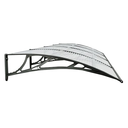 NNEVL Door Canopy Black 400x100 cm Polycarbonate