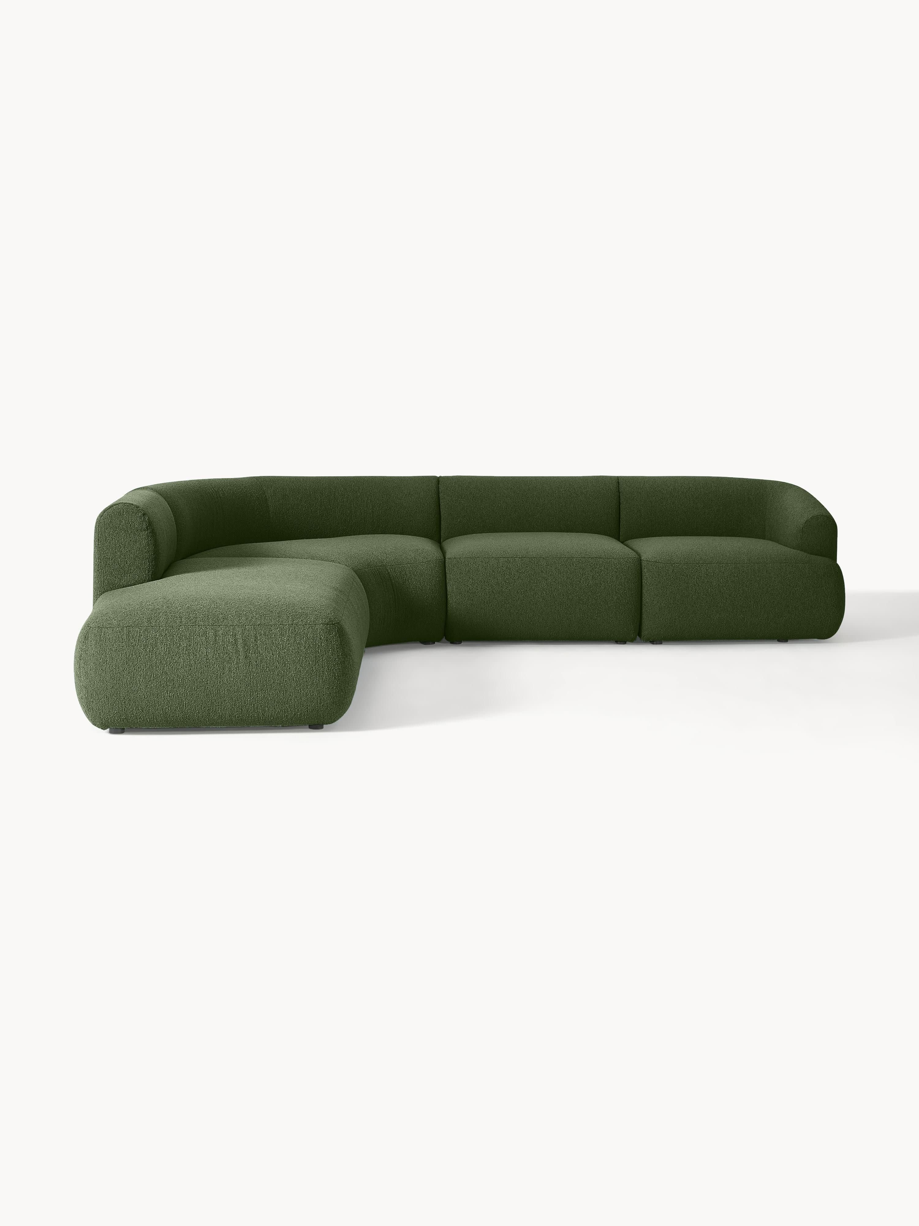 Modulares Bouclé-Ecksofa Sofia (4-Sitzer)