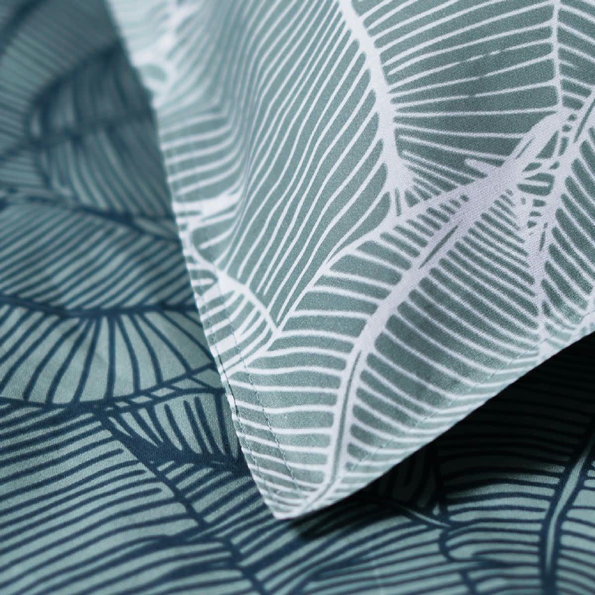 KALI CATALINA - Parure de lit floral en Coton Bleu 260x240 cm