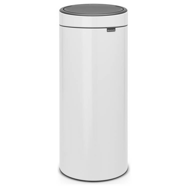 Brabantia 30 Litre Touch Top Bin - White