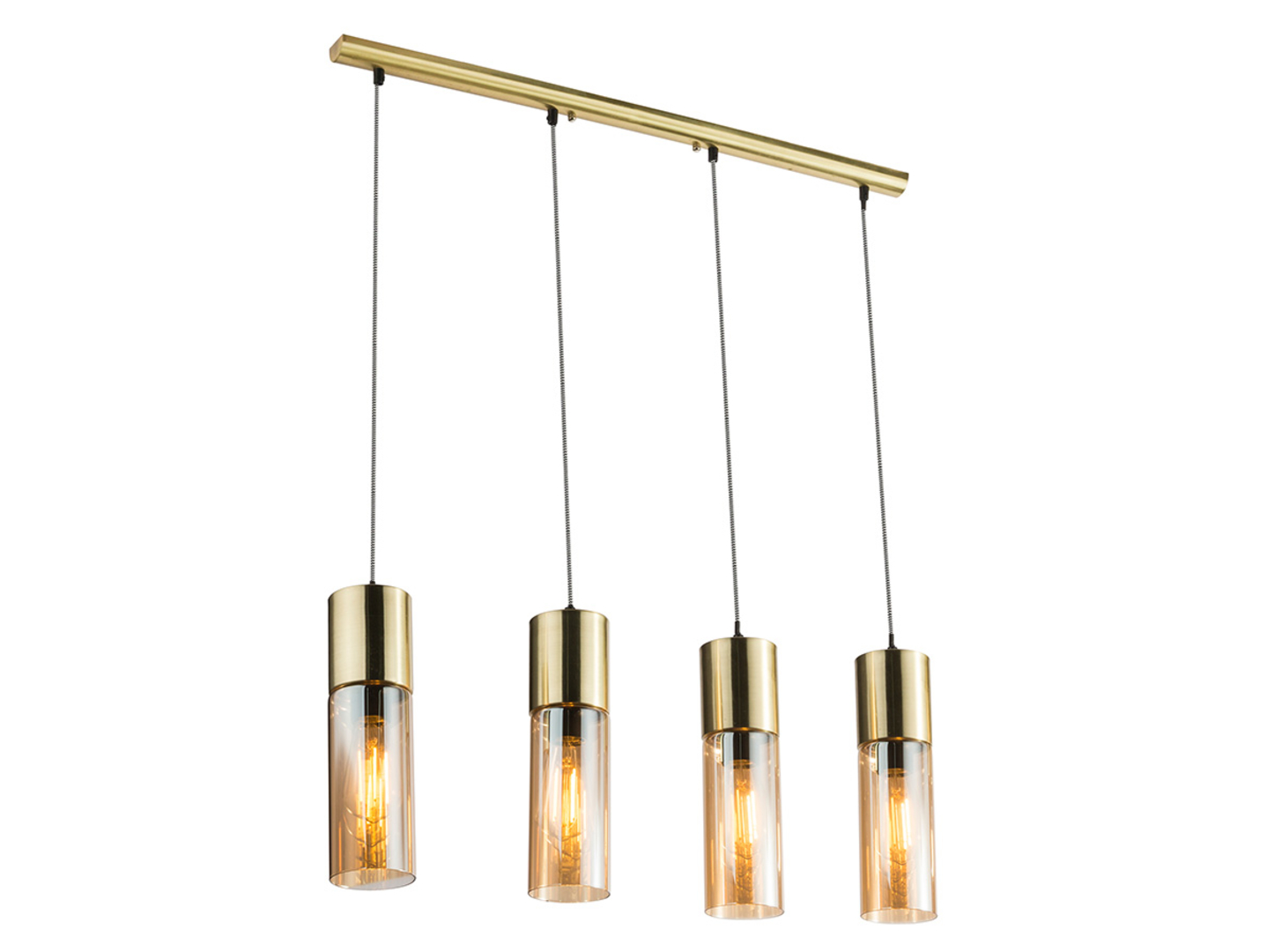 Lampa wisząca Annika 4-punktowa metalowa złota