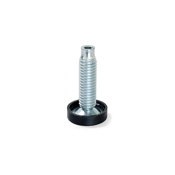 Emuca Lot de 20 pieds de nivellement pour meubles, réglage interne, M10, diamètre 23mm, hauteur 46mm, Acier et Plastique