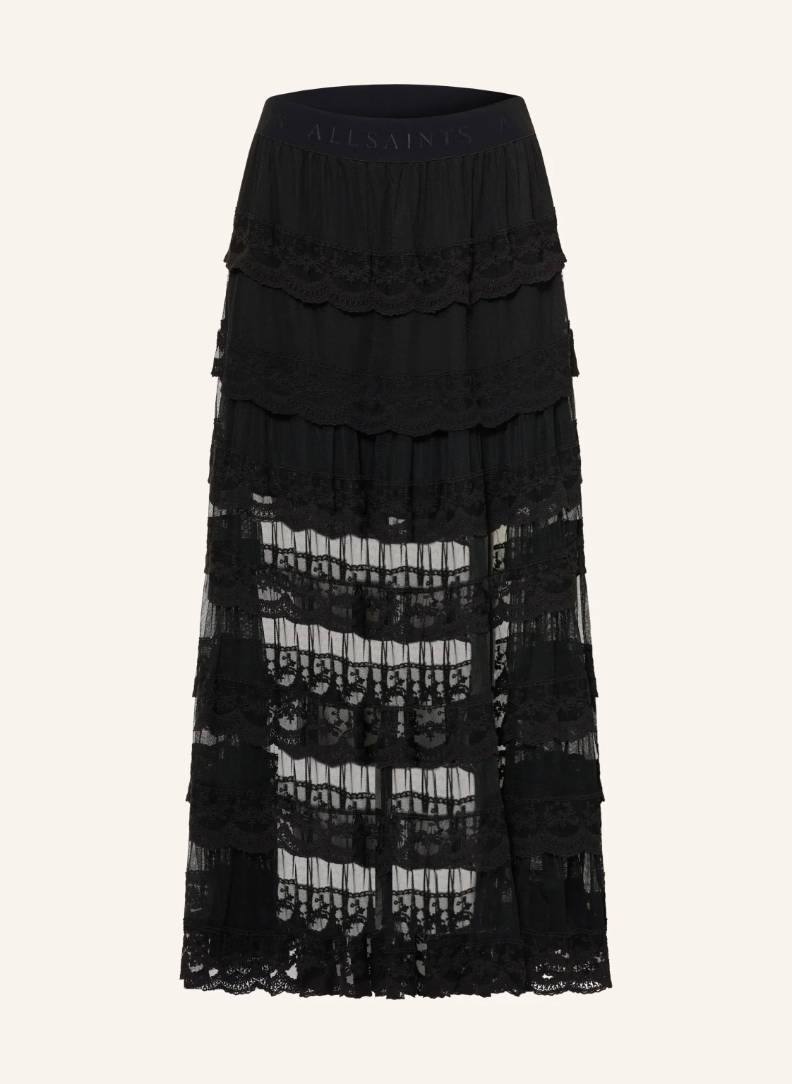 ALLSAINTS Mesh-Rock MAGGIE mit Spitze