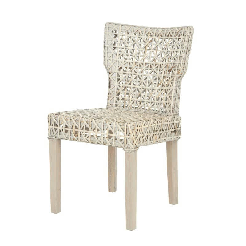 GAEL - Chaise en rotin tressé gris