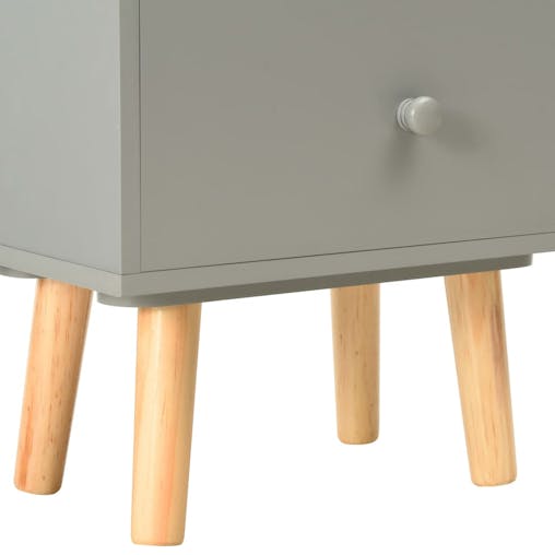 NNEVL Bedside Cabinets 2 pcs Grey 40x30x50 cm Solid Pinewood