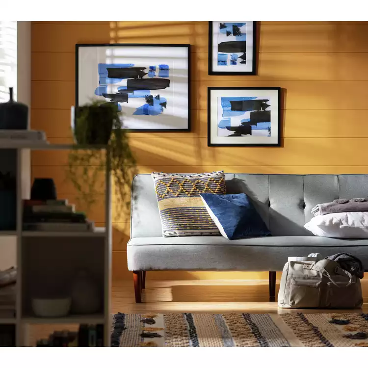 Habitat Odeon Fabric 2 Seater Clic Clac Sofa Bed - Grey