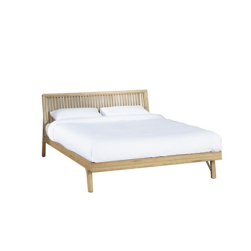 GABRIEL - Lit double 160x200 en chêne massif teinte naturelle