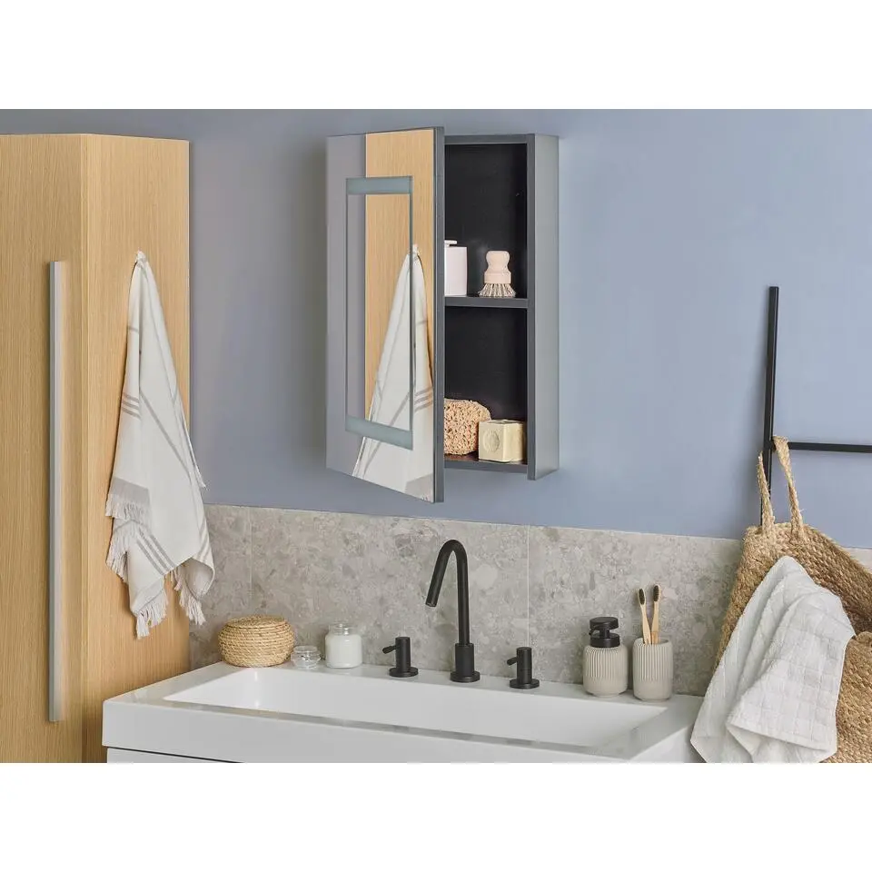 MALASPINA - Badkamermeubel - Zwart - Multiplex