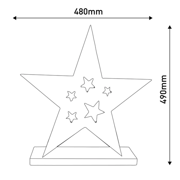 Weihnachtsstern, BxH: 1,8 x 49 cm, braun