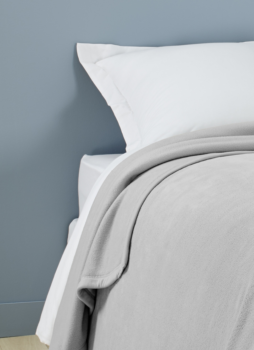 COUVERTURE DOUBLE FACE TRÈS CHAUDE GRIS ARGENT