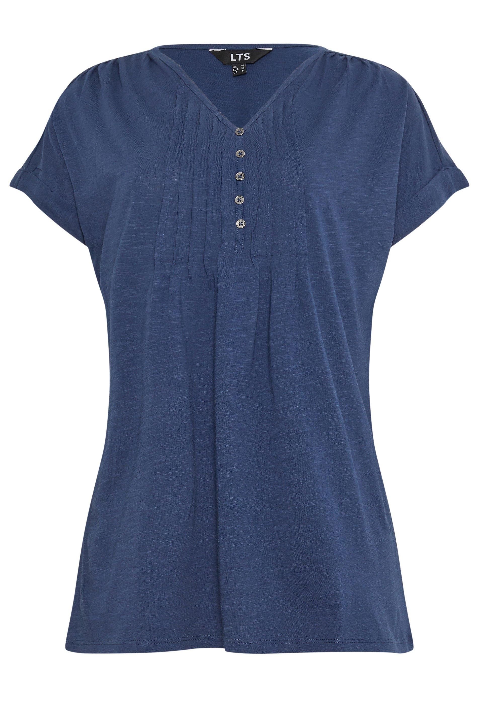 Long Tall Sally Tall Cotton Henley T-Shirt