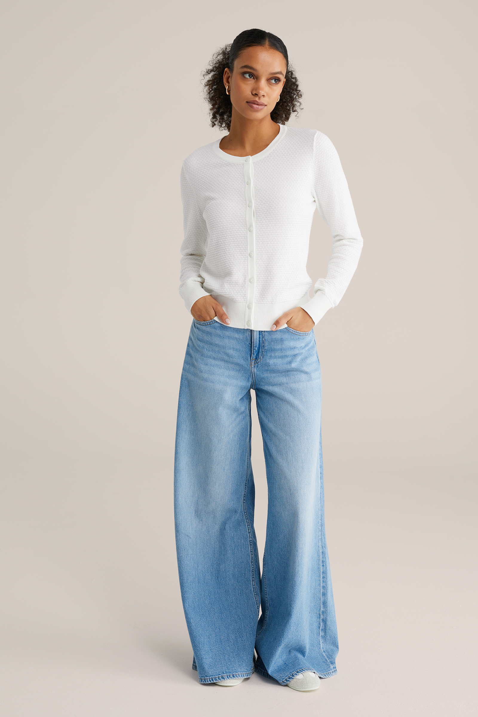 Dames gebreid vest met structuur