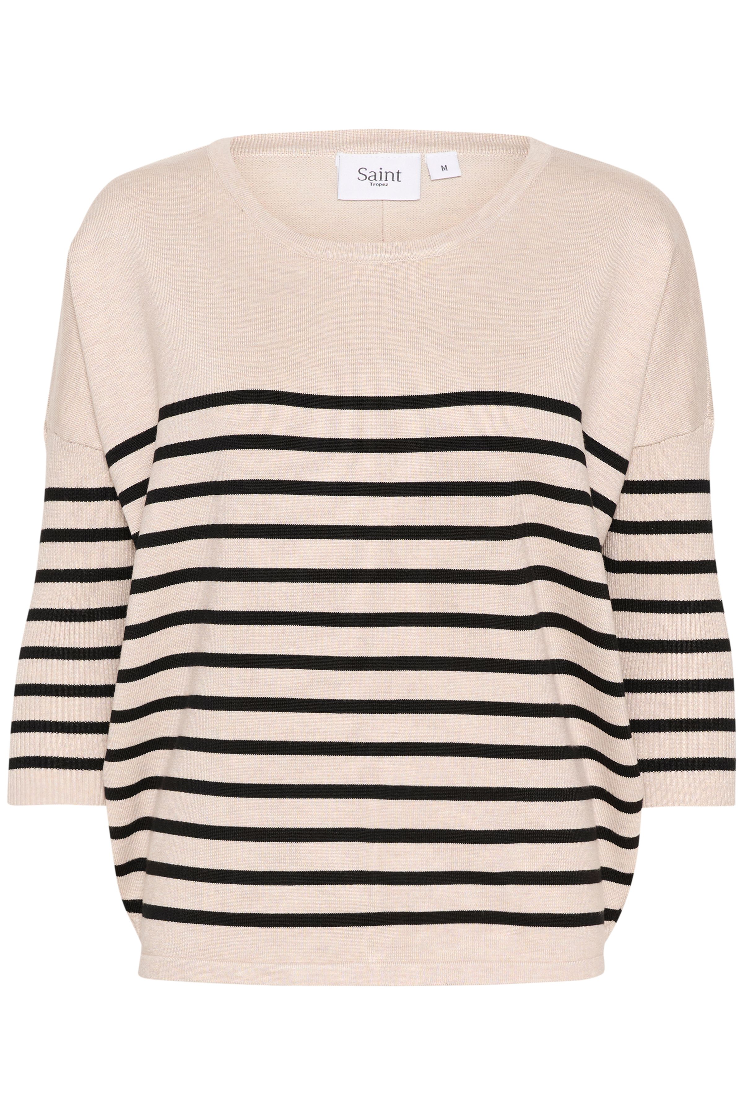 Saint Tropez MilaSZ Round Neck Striped Jumper