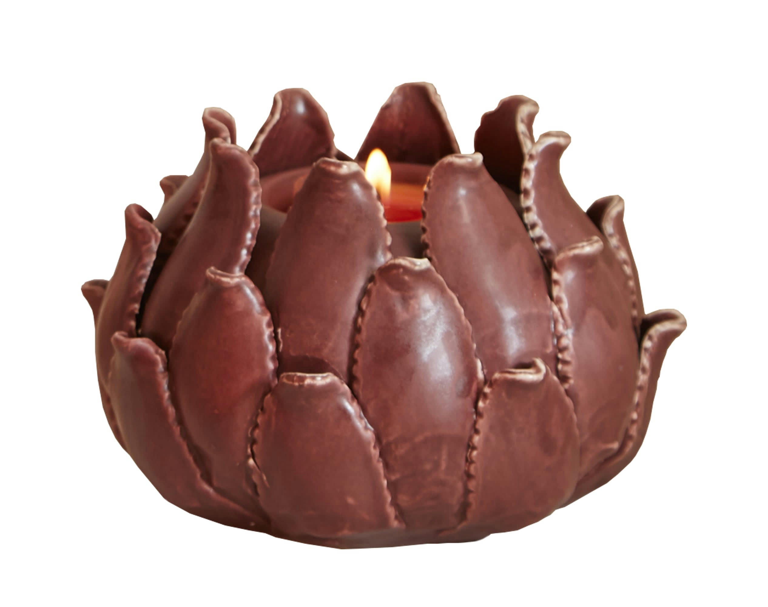 EXTAR - Photophore en céramique violet