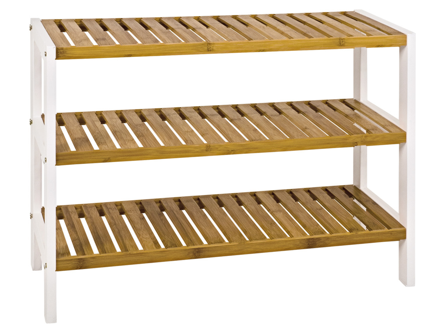 Regał na buty Lena 70 cm z 3 półkami naturalny/biały