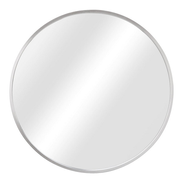 Miroir mural rond diamètre 50 cm argente Helloshop26