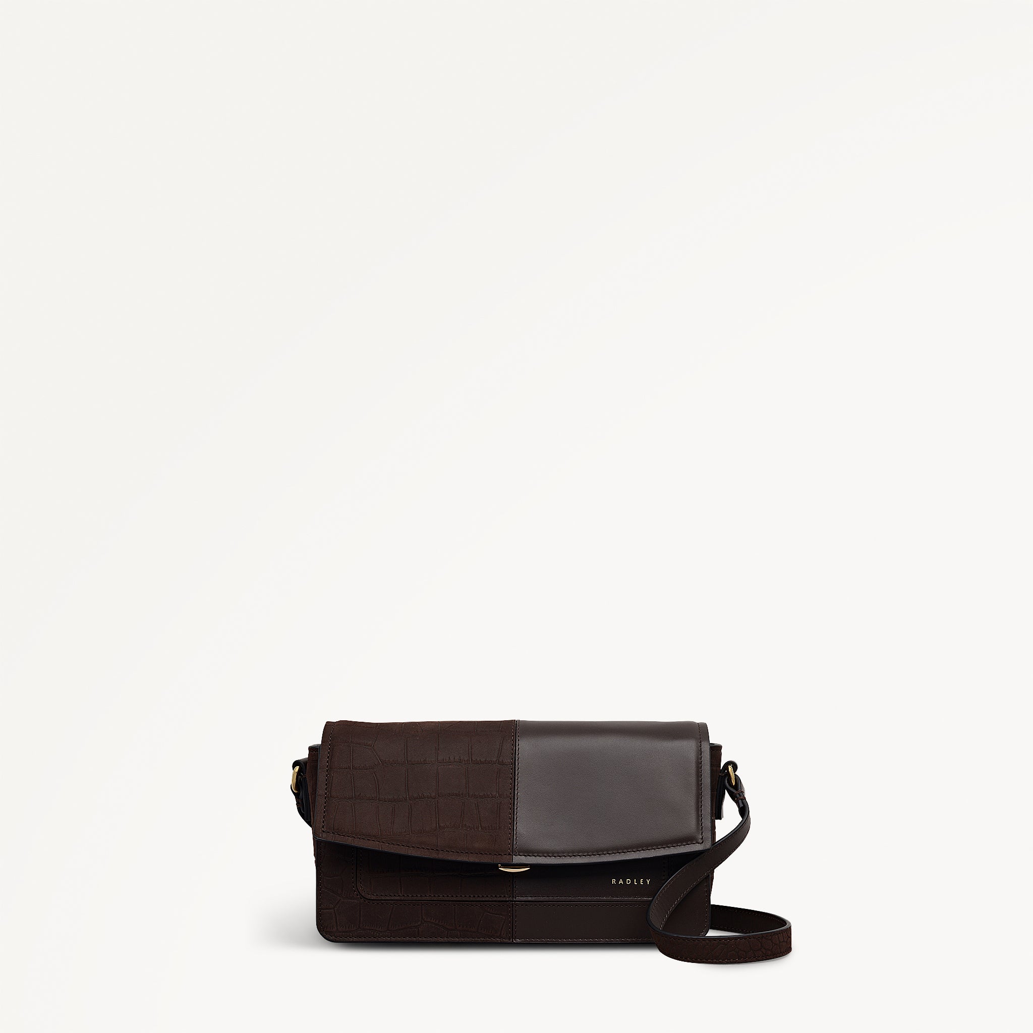 Albert Road - Faux Croc Small Flapover Cross Body Bag - OHE19601