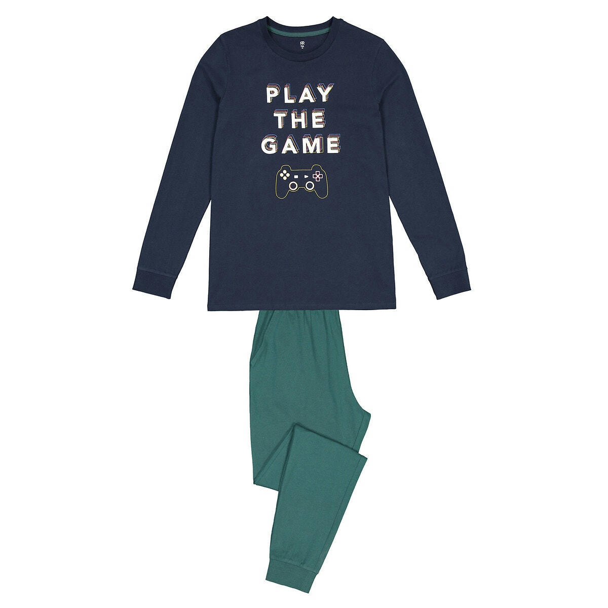 Pyjama manches longues en coton motif game