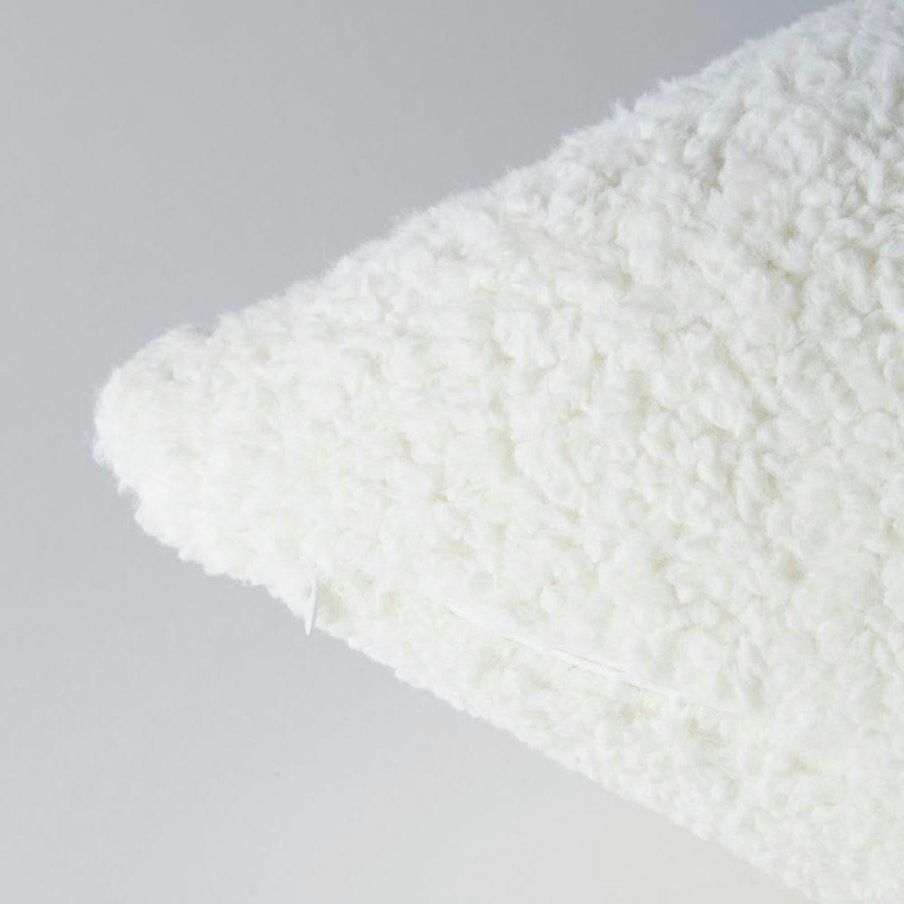 FRISA - Coussin à bouclettes écrues 45x45