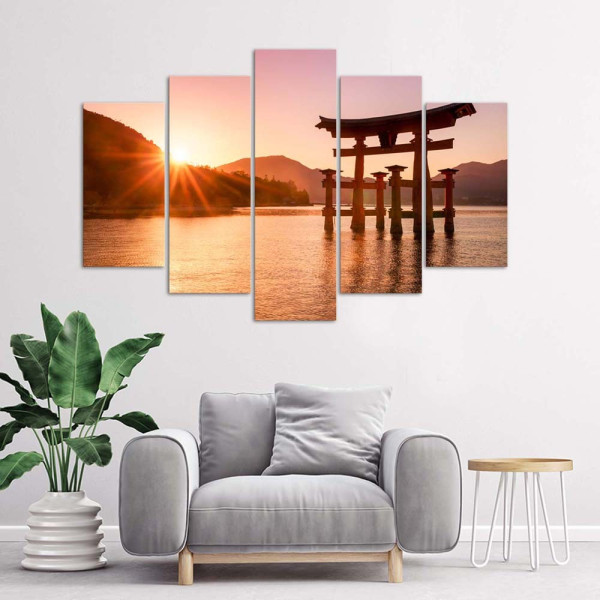 Feeby Obraz 5 częściowy Krajobraz Japonii 100x70