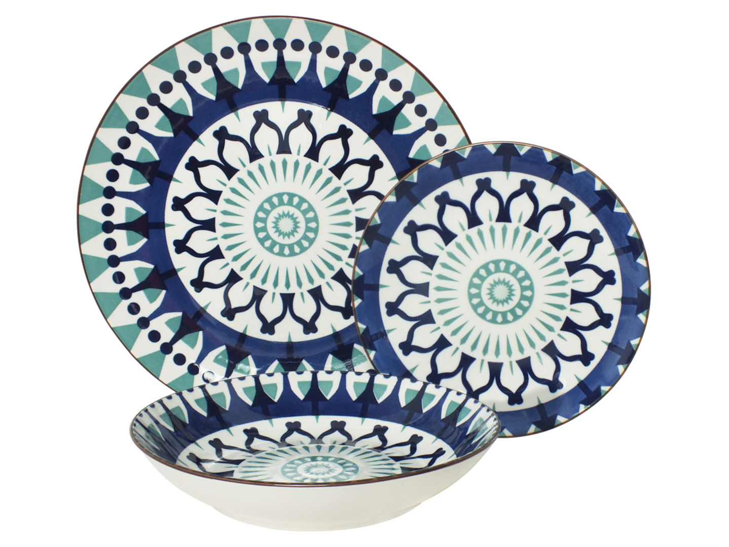 Komplet obiadowy porcelanowy Athena 18 el.