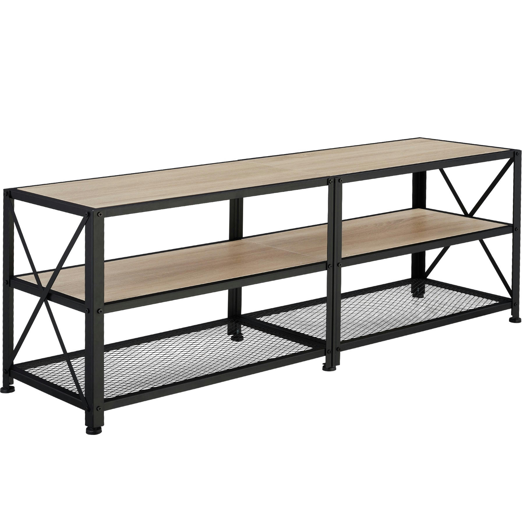 - Meuble TV Style industriel Bois clair industriel, Chêne Sonoma
