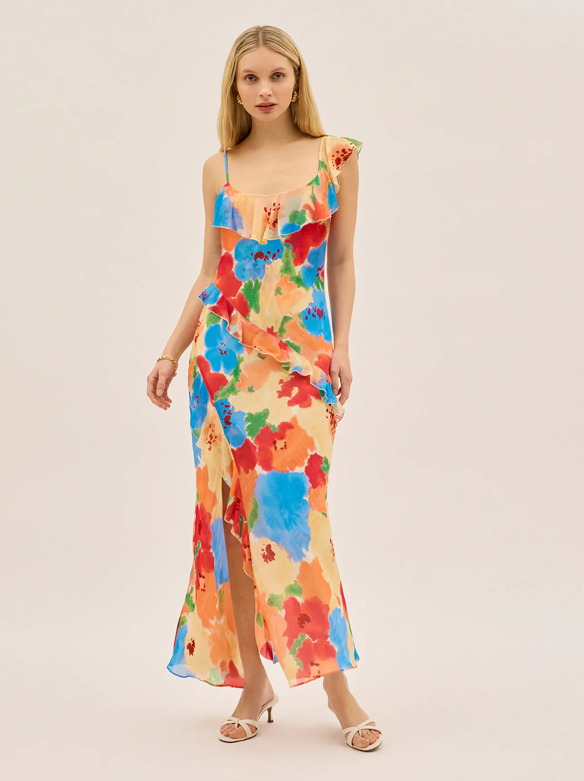 Delphina Watercolour Floral Dress
