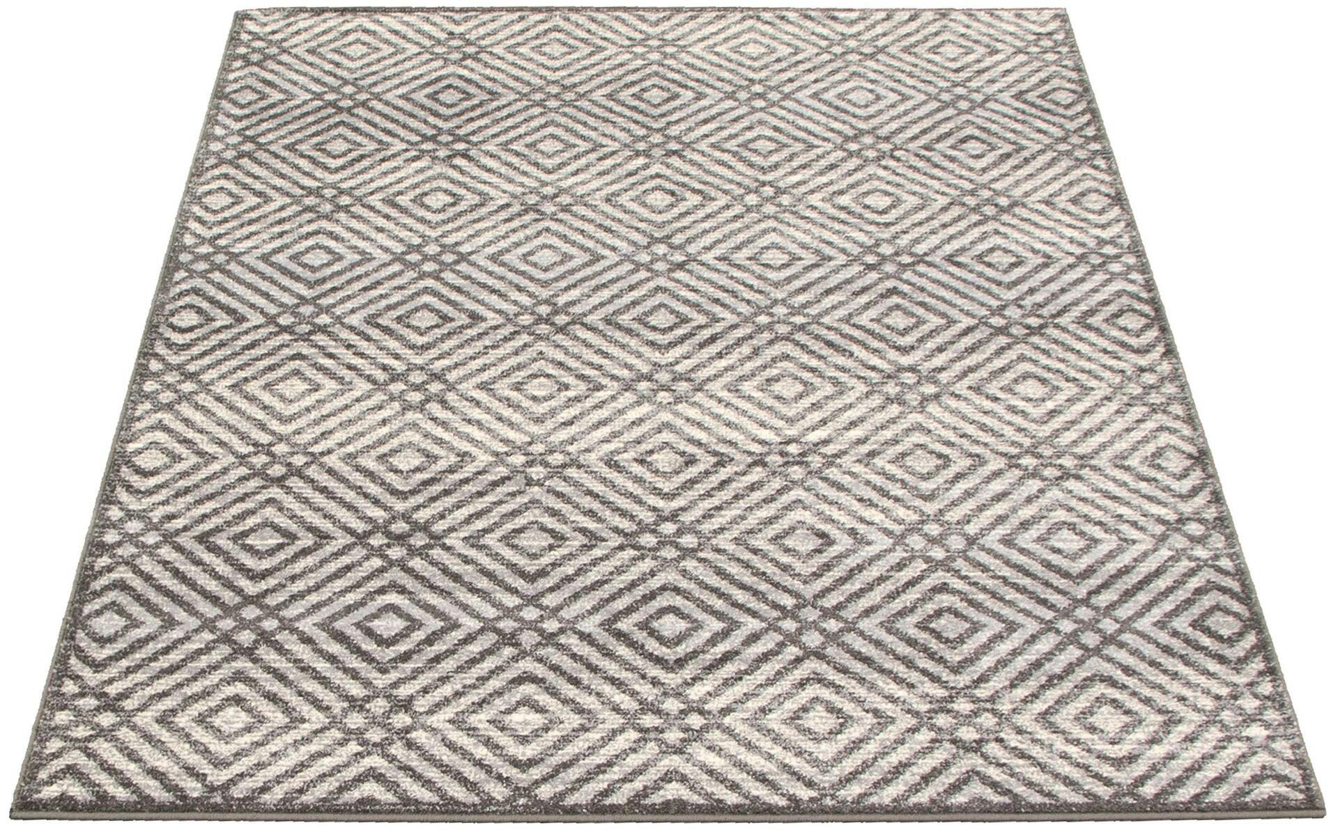 ECARPET Ember Rectangle Indoor Geometric Area Rug, Anthracite, Assorted Sizes